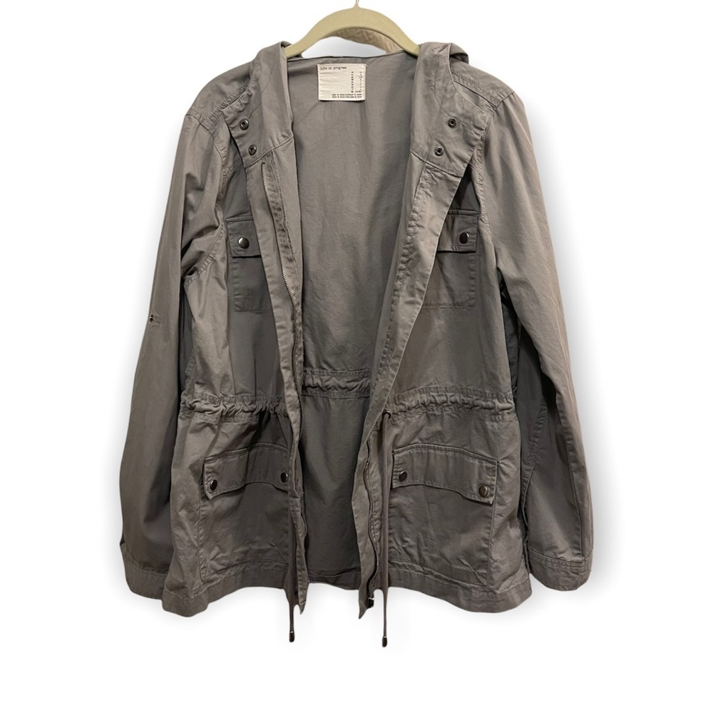 life in progress hooded utility jacket